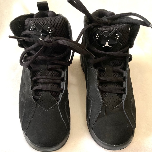 Black JORDAN TRUE FLIGHT PRESCHOOL BASKETBALL SNEAKERS SHOES Size 13C - Picture 4 of 14